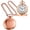 rose gold-Ar, variant on Minzimin Smooth Pocket Watch Alloy Steel Quartz Roman/Arabic Numerals with 37cm Chain for Father's Day Xmas Best Gifts