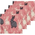 thumbnail image 2 of Coolnut Easter Bunny Washcloths Set of 4-12 x 12 inch Pure Cotton Wash Cloth Highly Absorbent and Soft Fingertip Towels Face Cloths for Bath, Spa Wash cloth, 2 of 7