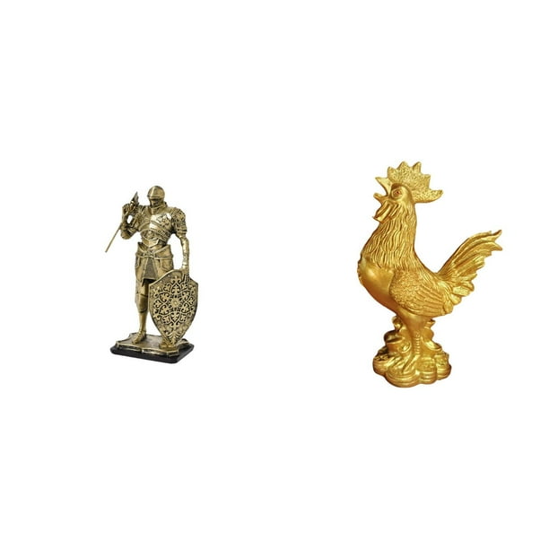 Figura de escritorio,Figura decorativa de caballero,escultura,artesanía,decoración de escritorio,Escultura de pollo,Escultura de gallina,decoración para el hogar,figura de gallo,Figura
