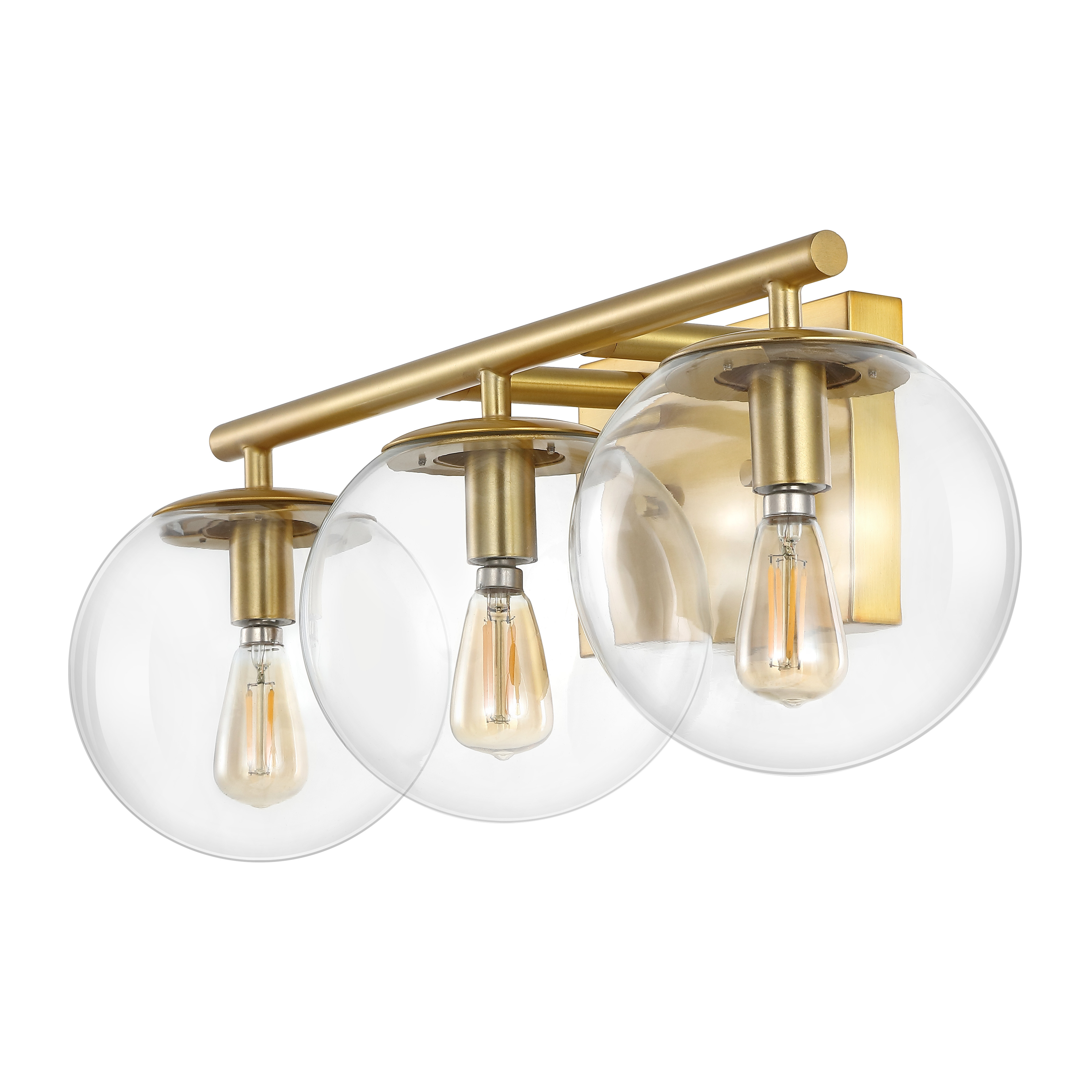 Safavieh Charlene Industrial 3-Light LED Brass Wall Sconce
