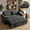 Black, variant on 68" Sleeper Sofa Bed, Pull Out Couch with USB Ports & Cup Holders, Convertible Loveseat Sleeper Sofa with Adjustable Backrest & Swivel Side Table, Chenille Couch for Apartment Living Room (Grey)
