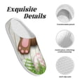 thumbnail image 5 of Disketp Brown Bunny Women's Men's Slippers Plush Slip-On House Slipper for Winter Indoor Soft Cushion Non-slip Fluffy Slides Slippers-46/47, 5 of 7