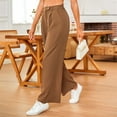 thumbnail image 6 of Zylarhe Women's Pants Women's Straight Leg Casual Pants Comfortable Versatile Trousers With Button Detail Side Pockets For Daily Wear All Seasons, 6 of 6