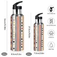 thumbnail image 2 of Yayeee 20oz Insulated Water Bottle Double Wall Stainless Steel with Flip Straw Lid, Brown Abstract Dots, 2 of 7