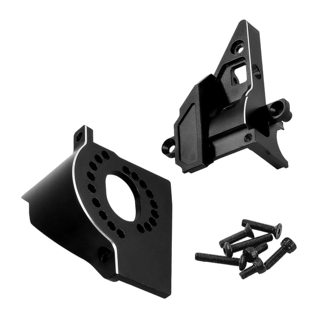 Fiocias RC Car Motor Base Quick Release Motor Mount Seat Aluminum Alloy Integrated Motor Mount Bracket Easy Installation Lightweight Structure Suitable for Control Vehicle Repair Racing black