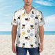 thumbnail image 2 of Fotbe Cute Cat Camisa Hawaiana para Hombre Unisex – Camisa Casual de Verano con Botones de Manga Corta de Algodón y Lino,X-Large, 2 of 7