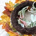 thumbnail image 4 of Fall White Pumpkin Maple Leaf Thanksgiving Harvest Wreath, 4 of 11
