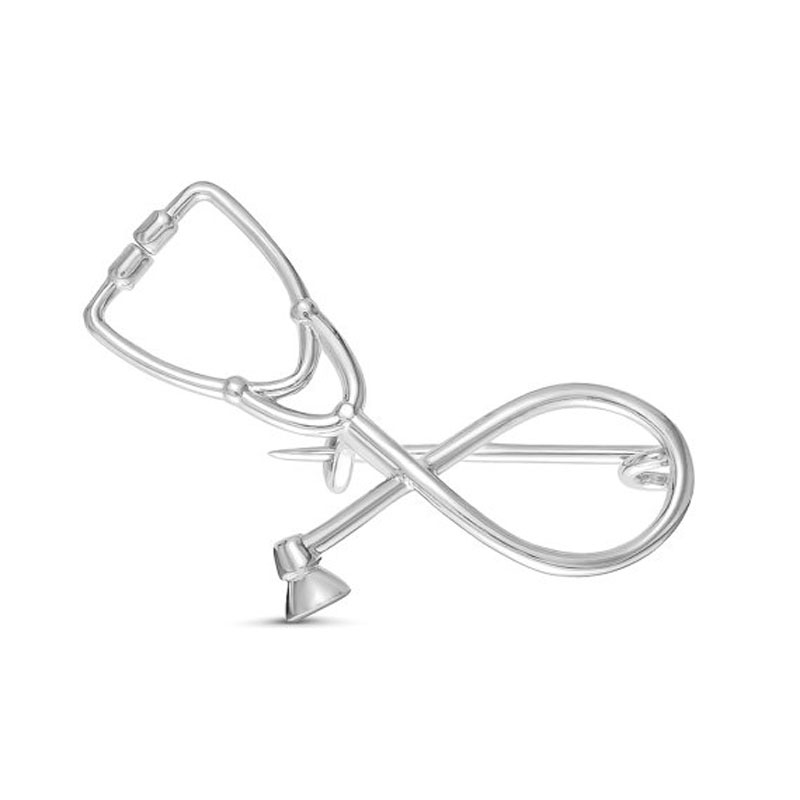 Simple Fashion Stethoscope Brooch Doctor Specialized Stethoscopes Pin