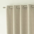 thumbnail image 2 of Quality Home'S Shiny Back Linen Texture Print Room Darkening Nickel Grommet Curtains - 52"W X 84"L - Beige (Set Of 2 Panels), 2 of 4