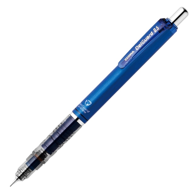 Lápiz mecánico Zebra DelGuard de 0,5 mm con cuerpo azul plomo P-MA85-BL
