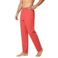 thumbnail image 5 of Miqool Mens Casual Pants Elastic Waist Lightweight Loose Straight Leg Lounge Pants Home Yoga Trousers with Pockets, 5 of 7