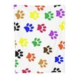thumbnail image 1 of Colourful Pet Dog Paw Throw Blanket, Super Soft Anti-Pilling Flannel Bed Blankets, 40"x30", 1 of 8