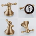 thumbnail image 3 of Perchero de latón antiguo, ganchos para toallas, albornoces, accesorios de baño y cocina, montados en la pared, ganchos para abrigos de bronce cepillado, 3 of 5