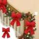 thumbnail image 4 of Adorno de lazo de Navidad | Gran decoración navideña de lentejuelas | Rojo, Dorado, Plata, Negro, Rosa | Tela de 12"x8" | Acento llamativo de ventana y árbol de Navidad | Decoración festiva duradera, 4 of 8
