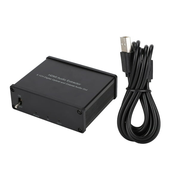 ZOUSSIQI HDMI 2.0 Audio Extractor Converter HDMI to HDMI Left and Right 4K x 2K DAC with Volume Control EL225#63853