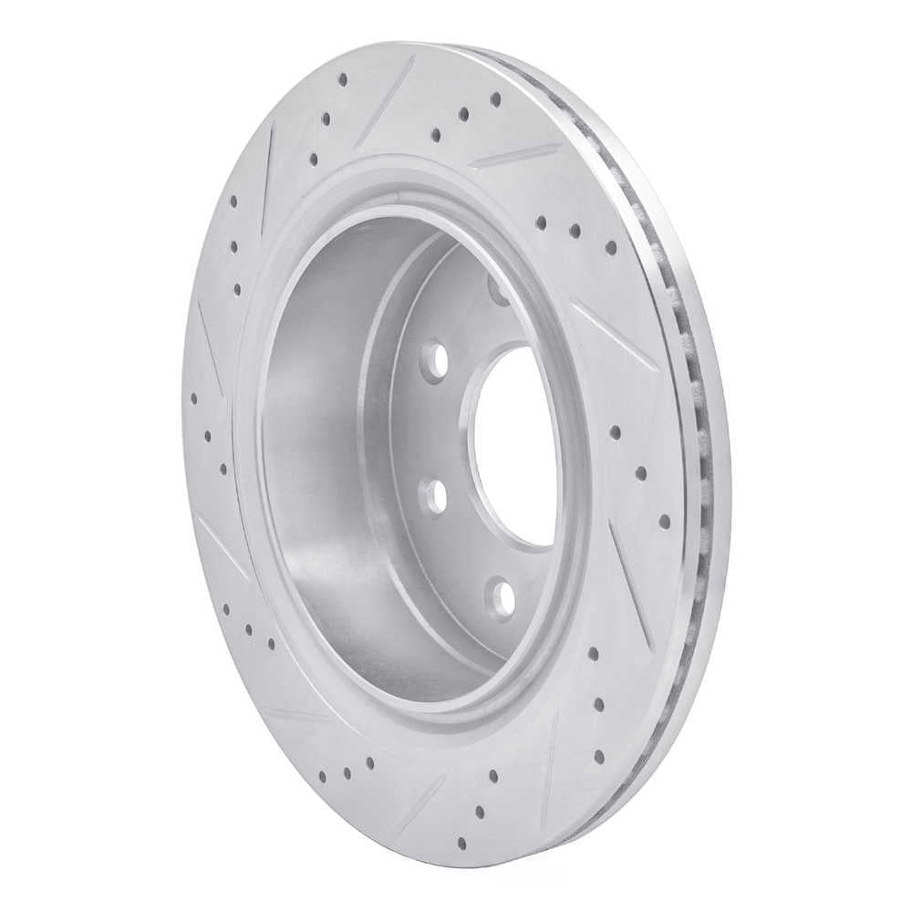 Dynamic Friction Company 631-54218R DFC Brake Rotor - Drilled And Slotted - Silver