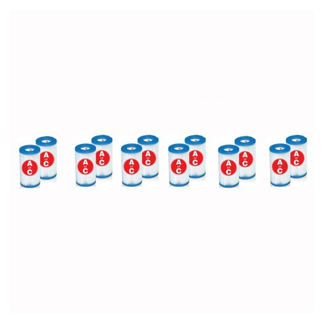 Cartouches de Remplacement pour Filtres de Piscine Type A Ou C (Lot de 6), Performance de Filtration Incroyable