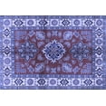 thumbnail image 1 of Ahgly Company Indoor Rectangle Geometric Blue Traditional Area Rugs, 5' x 8', 1 of 4