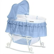 Dream On Me Lacy Portable 2-in-1 Bassinet and Cradle, Serenity, For baby