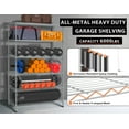 thumbnail image 5 of Garage Shelving, 6 Tier Storage Shelves Heavy Duty 6000lbs Capacity, Adjustable Metal Shelving Units with Wheels for Garage, Basement 72"x48"x18", 5 of 7