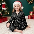 thumbnail image 4 of Gubotare Girls Christmas Pajamas Girls Cute Pajama Sets Long Sleeve Lovely Sleepwear 2 Piece PJS Multiple Cartoon Jammies 5T 6T (Black,5-6 Years), 4 of 6