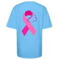 thumbnail image 5 of Yuncity Womens Shirts Awareness Month Graphic Tee Cancer Awareness Casual Crew Neck Pink Ribbon Print Top For Women Soft Blend T-Shirts Size Xl Blue, 5 of 5