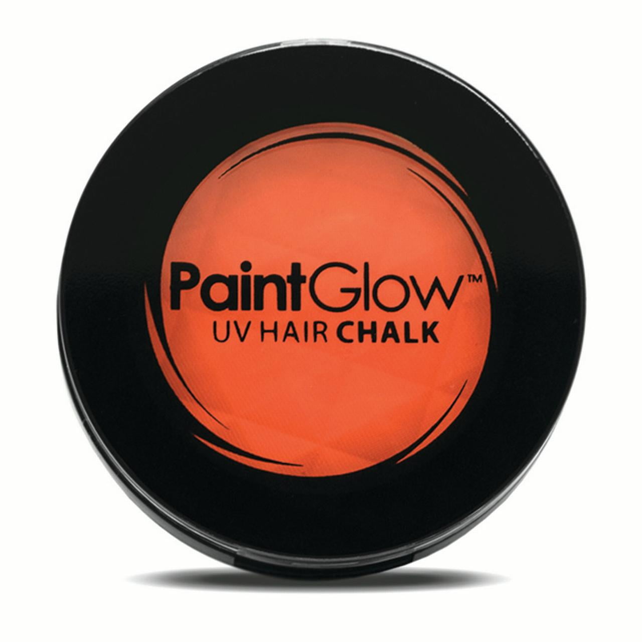 PaintGlow Rave UV Reactive  FX Hair Chalk w Sponge Applicator, Neon  Orange 