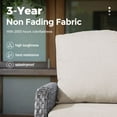 thumbnail image 5 of XIZZI 2 Pieces Wicker Outdoor Patio Furniture High Back Rattan Conversation Set All Weather Patio Chair Set with Cushions for Balcony, Beige, 5 of 8
