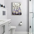 thumbnail image 2 of Purple Bathroom Decor Wall Art Rustic Cotton Flowers Bathroom Pictures for Wall Farmhouse Bathroom Canvas Prints Country Relax Soak Unwind Signs Painting Modern Home Artwork for Bathroom 12"x16", 2 of 6