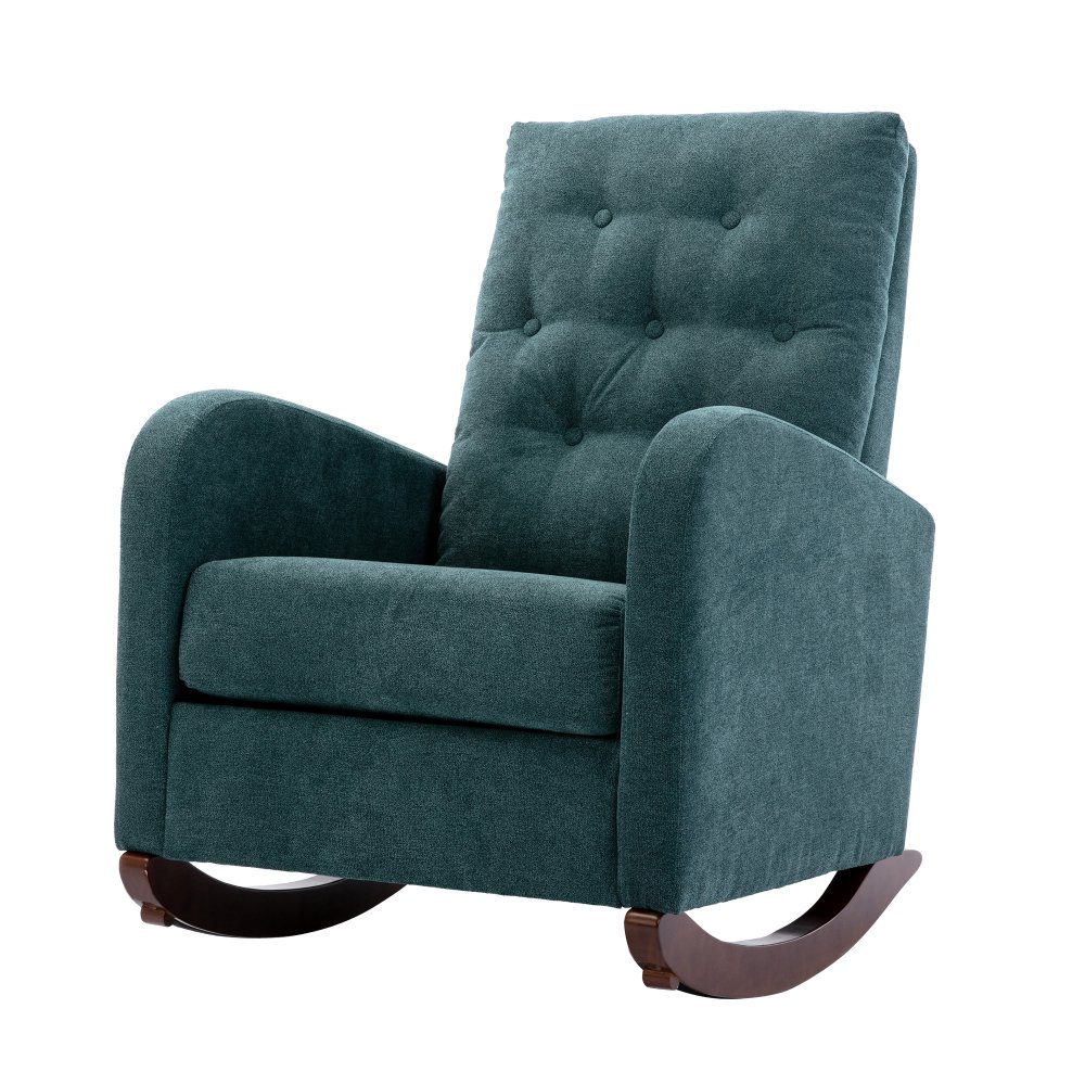 Hassch High Back Rocking Chair Nursery Chair, Modern Comfy Accent