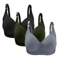 thumbnail image 2 of Nmnitkp Bras for Women No Underwire Wireless Comfort Lift Push Up Bralettes for Women with Support and Bra Extender Bra & Soft and Skin Friendly Bras for Women Pack 3PC, 2 of 3