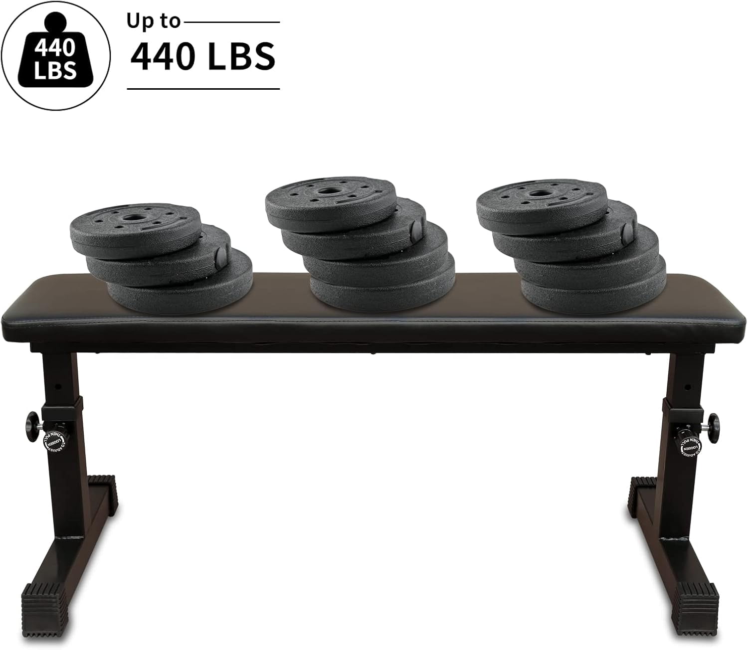 Flat Weight Bench, Flat Workout Bench, Gym Mini Workout Bench, Flat Benches for Home with 5-Level Adjustable Height
