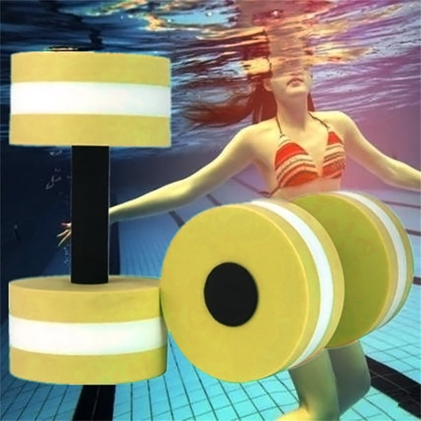 Juego de 2 mancuernas de espuma EVA para aeróbic - Asas verdes para entrenamientos en piscina y natación