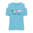 thumbnail image 4 of Hiijoy Big Girls Cold Shoulder Graphic Tee Summer Casual Short Sleeve T-Shirt, Sizes 3-12, 4 of 6