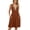 Caramel, variant on Purcoar Women's V-Neck Midi Dress Summer Casual Sleeveless Dress with Pockets