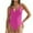 Pink, variant on Uaswgudfs Womens Swimwear Sleek One-Piece Swimsuit with Thin Straps and Plunging V-Neckline for a Modern Beach Army Green L