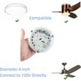 thumbnail image 4 of 4'' 20W LED Ceiling Fan Light Retrofit Kit, Ceiling Light Replacement Module Board, White 5000K 2400LM, 120V, ETL CRI90, 4 of 5