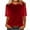 Red, variant on Busydd Womens Tops Dressy Casual Solid Color Sequin Tshirts Shirts for Women Fashion 1/2 Length Sleeve Round Neck Women's Tops XL