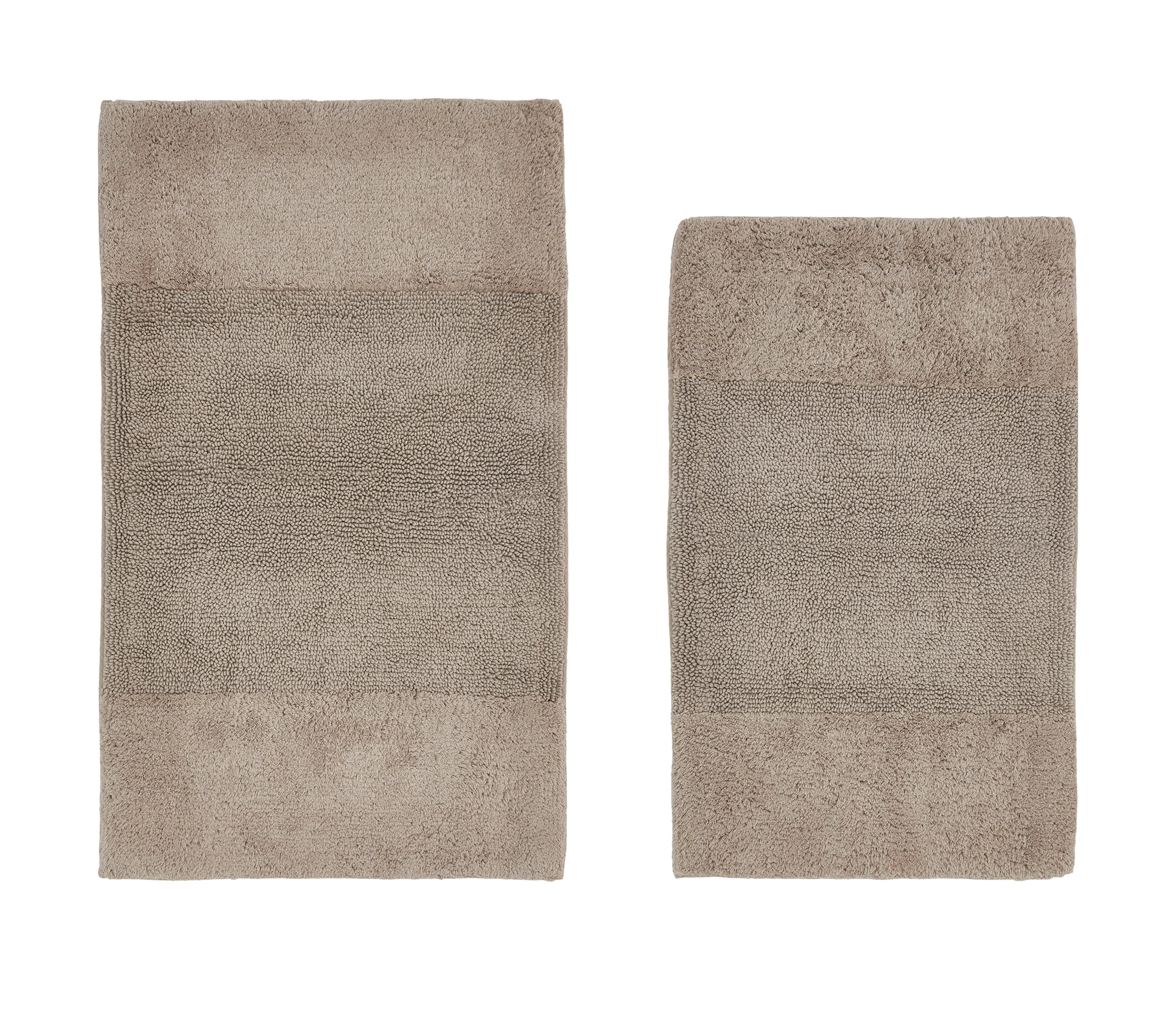 Better Trends 2 Piece Bathroom Rug Set, 100% Cotton, Extra Soft Tufted Bath Mat, Water Absorbent & Non Slip Bath Rug, (Beige) Granada Collection