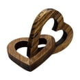 thumbnail image 2 of Avtoify Valentine's Day Gifts Savings Wooden Double Heart Valentine's Day Ornament with Wooden Double Heart Ring Buckle Decorative Heart Shaped Chain, 2 of 5