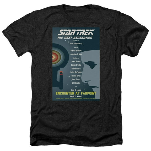 Star Trek - Tng Season 1 Episode 2 - Heather Short Sleeve Shirt - X-Large