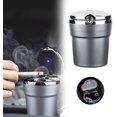 thumbnail image 2 of Aonity 1* Ashtray， Car Ashtray Cup Holder Led Portable Car Truck with Lid Suitable for Home Car Ashtray, 2 of 9