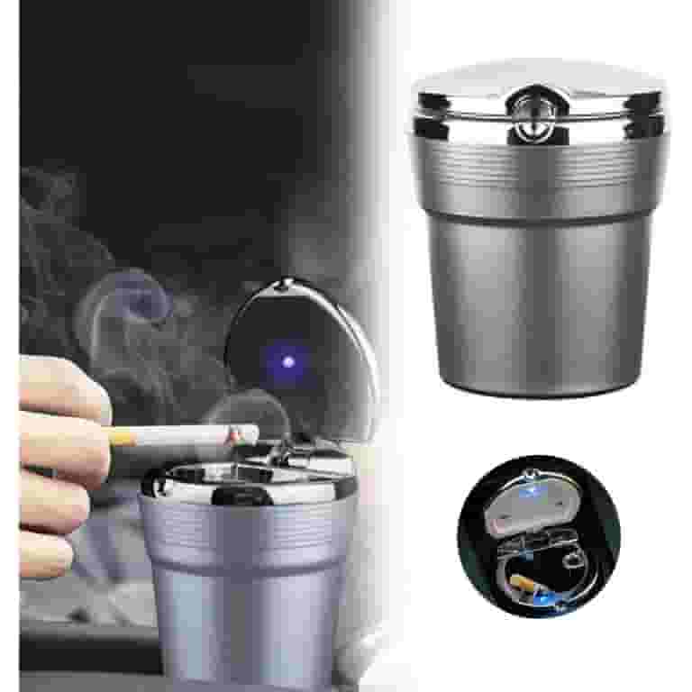 cigarette holder smokeless ZFTAP Pocket Ashtray, Portable AshtraySmokeless Ashtray For Car, Lazy Does Not Drop The Ash, Electric Flameless Lighter, USB Rechargeable Small Ashtray (Size : Red) : Automotive Cigarette Smoke Car Ashtray Cup