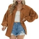 thumbnail image 2 of Puntoco Mujer Color Sólido Casual Manga Larga Bolsillo Suelto Solapa Cardigan Chaqueta Abrigo Puntoco Puntoco-1, 2 of 5