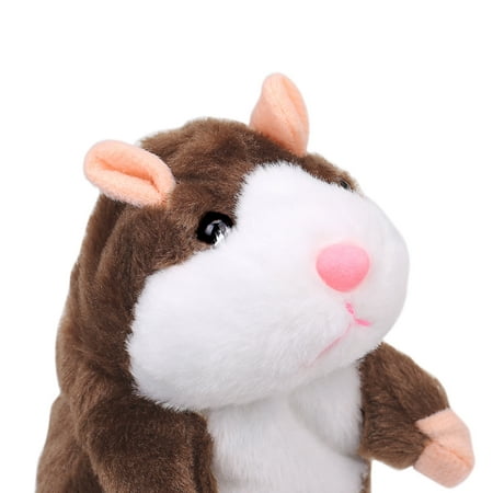 - Adorable Gift Toy Talking Hamster Mouse Plush Doll for Kids - Repeats What You Say, Brown