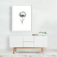thumbnail image 2 of Calendula Flower - Drawing Line Art Floral Botanical Black and White Minimalist Flowers Nature White Framed Wall Art Print 16 x 24 inches, 2 of 3