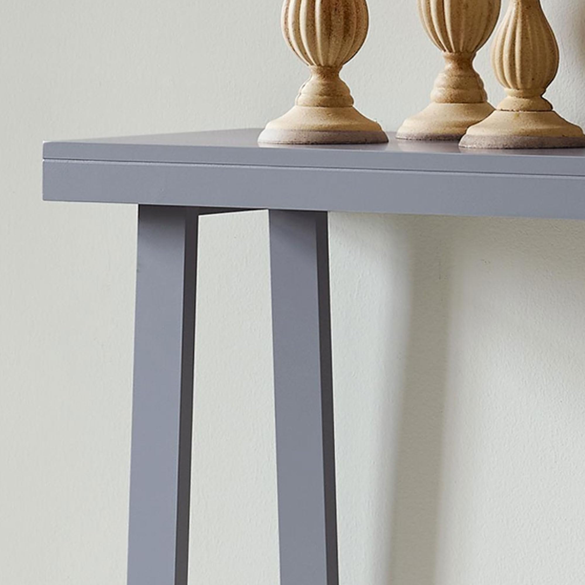 Kings Brand Furniture Emma Wood Console Sofa Table with Storage Shelf for Entryway, Hallway, Behind The Couch, Living Room, Foyer, Bedroom (Grey, 36 inches)