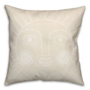 Creative Products Sun Face Neutral 1 16 x 16 Spun Poly Pillow
