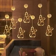 thumbnail image 2 of Christmas Suction Cup LED Light Decoration with Battery Operation, Holiday Window Display Featuring Snowflake and Snowman Designs for Warm White AmbianceX, 2 of 6