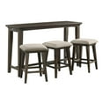 thumbnail image 3 of Multipurpose Bar Table Set with Stools, USB Ports & Power Strip - Home Bar, Kitchen Island Game Room Furniture, 3 of 5